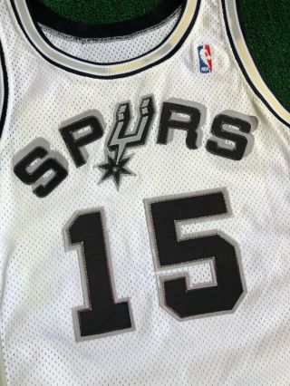 1993/94 Vinny Del Negro San Antonio Spurs Game Worn Champion NBA Jersey Size 42 2