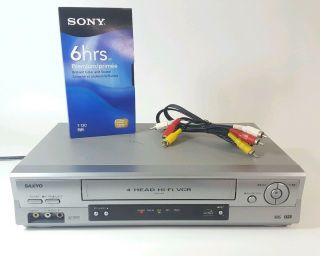 Sanyo Vwm - 900 Vcr 4 Head Hi - Fi Stereo Vcr Vhs Player Video Cassette Recorder
