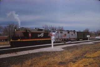 1958 Kodachrome Slide Photo Colorado & Southern 30 Train At Boulder Colorado