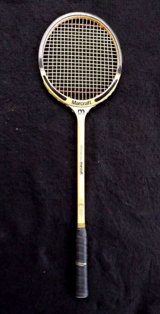 Vintage Marcraft Imperial Squash Bamboo/ash Squash Racquet.  Handmade.