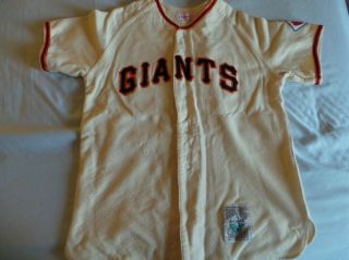 Mitchell Ness M&n York Giants Willie Mays Authentic Jersey Sz L Wool Usa 90s