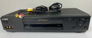Sony Slv - N77 Vcr Player Vhs Video Recorder Hi - Fi Stereo 4 Head - No Remote
