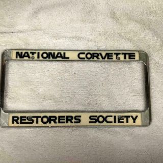 Vintage Corvette Ncrs National Corvette Restorers Society License Plate Frame