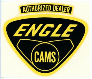 Vintage Engle Cams Dealer.  Door/window Display Water Slide Decal