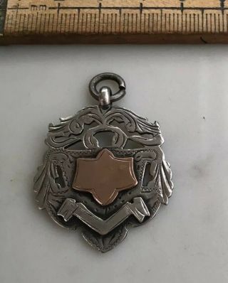 Vintage Silver Fob Medal,  Design
