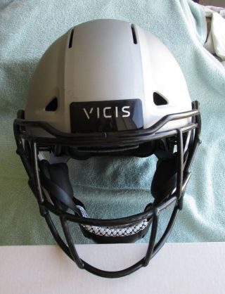 2018 Vicis Zero1 Pro Football Helmet Silver With Black Facemask Size C Xlarge