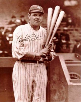 Yankees - Babe Ruth - 8 X 10 Glossy Signed Photo Reprint