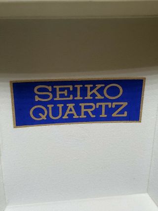 Vintage Men’s Seiko Quartz Blue Watch Box 70s - 80s,  Lovebright Diamond Blue Box