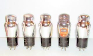 Set Of 5 01a St Style Radio Amplifier Vacuum Tubes.  Tv - 7 Test @ Nos Specs.