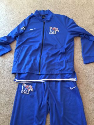 Nike Elite Air Penny Memphis Tigers Team Issued Jacket And Pants Sweatsuit Xxl 2