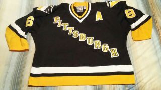 Jaromir Jagr 68 Pittsburgh Penguins Authentic Starter Hockey Jersey Sz 60r