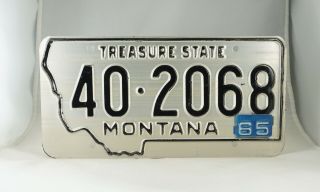 1965 - 1967 Montana Passenger License Plates - Three Year Run 2