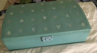 Vintage Farrington Jewelry Box Large Size Two Tiers Velvet Lined Made Usa