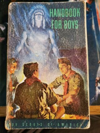 Vintage 1948 Boy Scout Handbook Bsa Book,  5th Edition,  9th Printing 1956