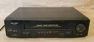 Sharp Vc - A410u Vcr 4 Head Hifi Vhs Video Cassette Recorder