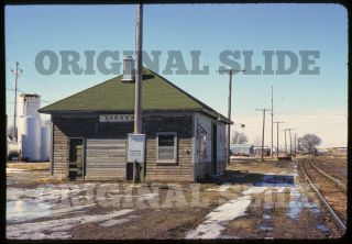 Orig 1976 Slide - Milwaukee Road Milw Depot Garner Ia Iowa Railroad Kodachrome
