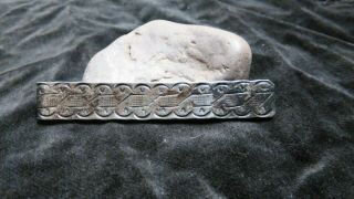 Vintage Sterling Silver Native American Engraved Money Clip Singed