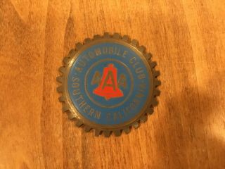 Vintage Grill Bagde Auto Club Southern California Aaa
