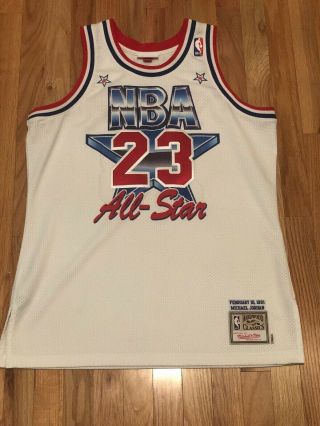 100 Authentic Michael Jordan Mitchell Ness 1991 Nba All Star Jersey Size 44 L