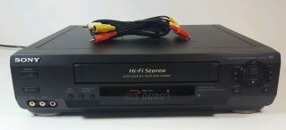 Sony Slv - N50 Vhs Vcr Video Cassette Player Recorder Hifi Stereo - Euc
