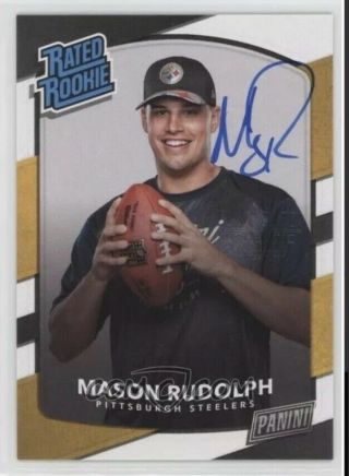 2018 Panini Silver Packs Mason Rudolph Rated Rookie Premier Auto Rc Ssp