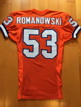 Authentic Game Issued Bill Romanowski Denver Broncos Jersey Nike Size 40