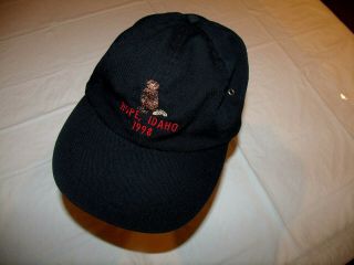 Hope Idaho 1998 Beaver Low Profile All Black Hat Adult Adjustable Head Shots