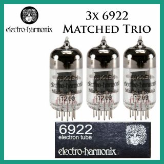 3x Electro Harmonix 6922 / E88cc / 6dj8 | Matched Trio / Set / Three | Eh
