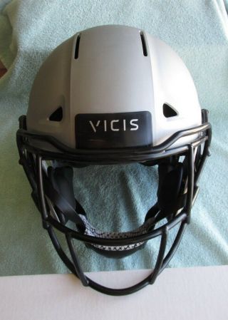 2018 Vicis Zero1 Pro Football Helmet Silver With Black Facemask Size B Large