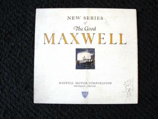1916 Maxwell Motors Corporation Automobile Car Brochure Good One