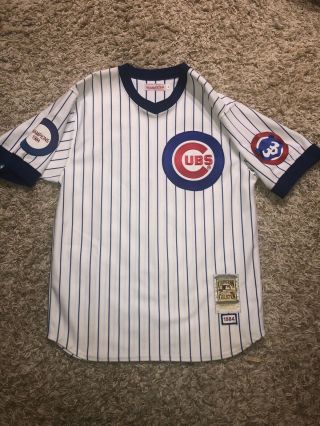 100 Authentic Mitchell & Ness 1984 Chicago Cubs Ryne Sandberg Home Jersey Sz 44