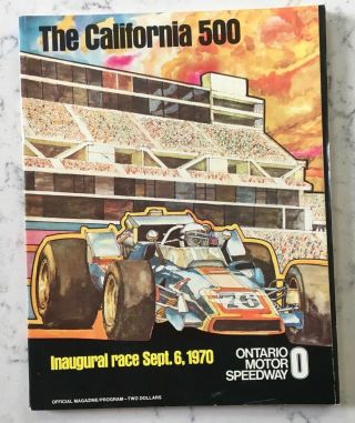 Vintage California 500 Ontario Motor Speedway 1970 Auto Racing Program Booklet