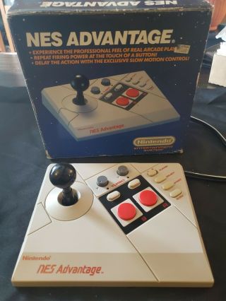 Vintage Nintendo Advantage Video Game Controller With Box Nes