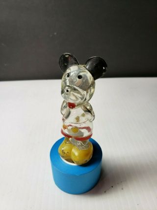 Vintage Walt Disney Mickey Mouse Glass Perfume Bottle