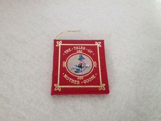 Vintage 1977 Kurt S.  Adler Tales Of Mother Goose Mini Book Christmas Ornament