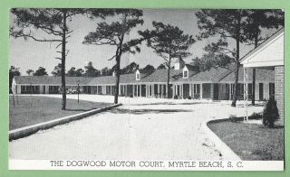 Vintage Postcard The Dogwood Motor Court,  Myrtle Beach,  S.  C.