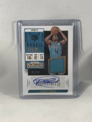 2018 - 19 Panini Contenders Devonte Graham Rpa Rookie Patch Auto Gold /10 Hornets