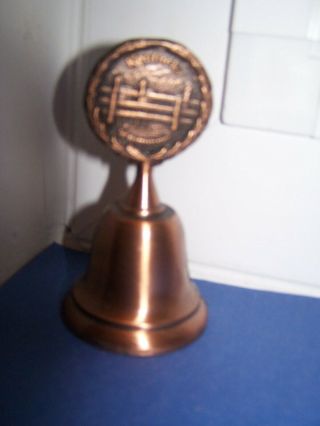 Vintage Kentucky Souvenir Metal Bell With Race Horse Image