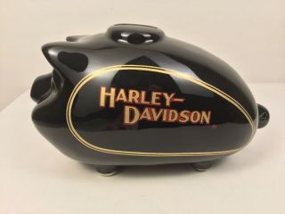 Vintage Harley Davidson Motorcycles Gas Tank Black Hog Piggy Bank