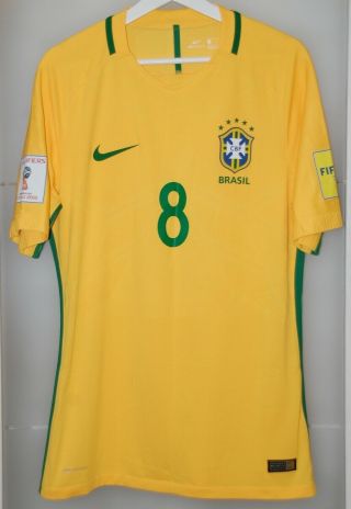 Match Worn Shirt Jersey Brazil National Team Wc 2018 Russia Beijing China