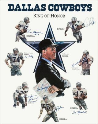 Dallas Cowboys - Ring Of Honor - 8 X 10 Glossy Signed Photo Reprint