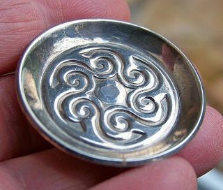 Vintage Jewellery Hallmarked Kt 925 Sterling Silver Scottish Celtic Brooch Pin