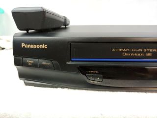 Panasonic PV - V4020 Omnivision 4 Head Hi - Fi Stereo VHS Player w/ Remote - 2