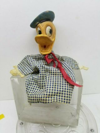 Vintage Walt Disney Productions Donald Duck Hand Puppet Rubber Cloth