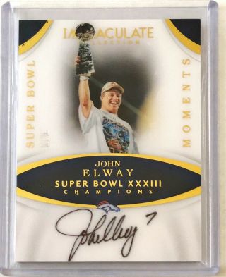 2017 Immaculate Moments Bowl Champions John Elway Auto /10