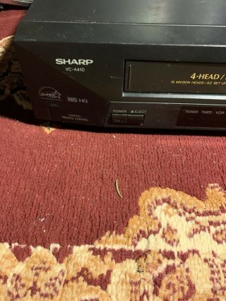 Sharp Vc - A410u Vcr 4 Head S - Vhs Video Cassette Recorder