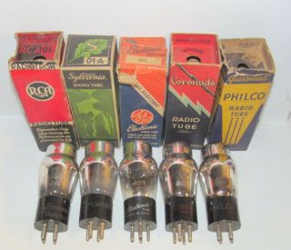 5 Nib 01a St Radio Amplifier Vacuum Tubes.  Assorted Brands.  Tv - 7 Test Nos.