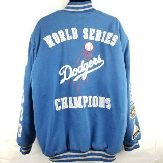 Los Angeles Dodgers World Series Championships History Letterman Jacket