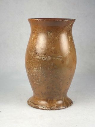 Vintage California Redwood Burl Souvenir Turned Wood Vase 1960s