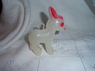 Vintage Plastic Donkey Ornament 1950 